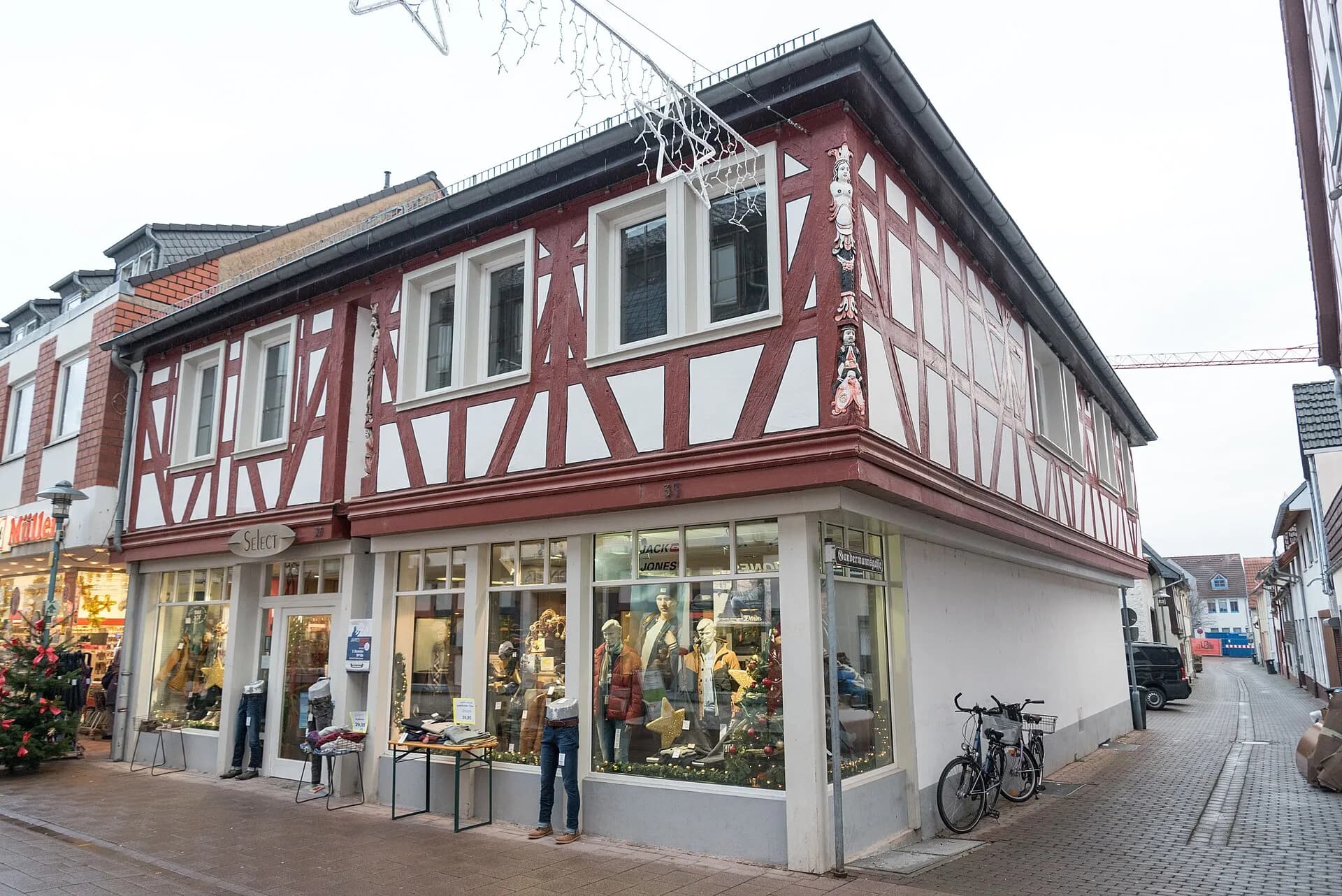 Zuckerstraße 35 und 37 von der Ecke in Dieburg