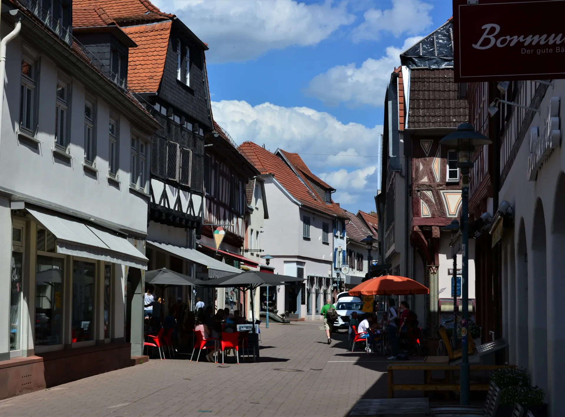Blick durch die Zuckerstraße in Dieburg